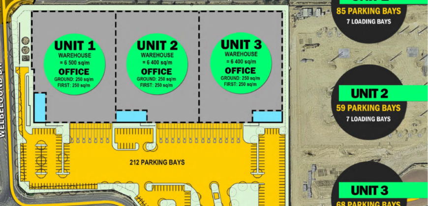 7,000 m² Warehouse to Rent Atlantic Hills Business Park